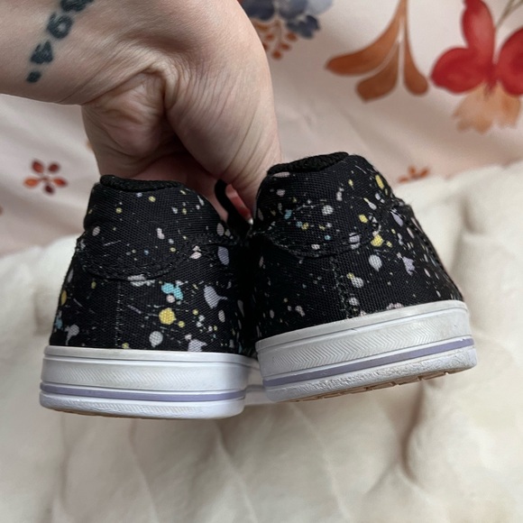 DC Shoes Girls 3 Black Soft Girl Streetwear Pastel Splatter Skater Sneakers - Picture 7 of 14